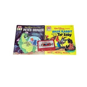 WALT DISNEY STORY OF BRER RABBIT AND THE TAR BABY Book and tape Pete's dragon